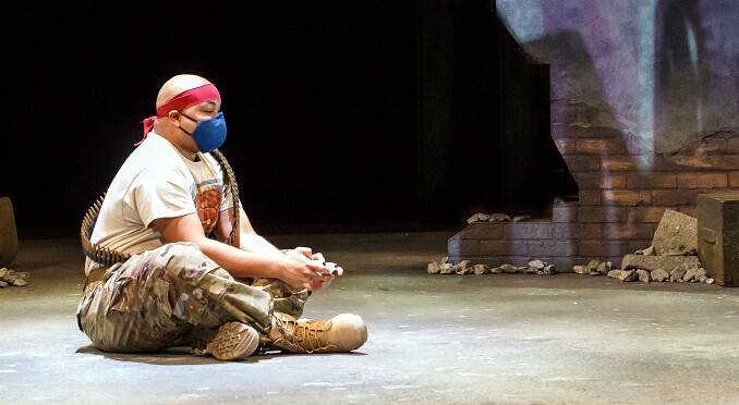 Yazid Gray during the Pittsburgh Opera performance of Soldier Songs