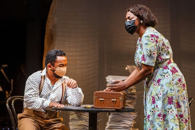 Pittsburgh Opera performers Martin Bakari as Charlie Parker and Jasmine Muhammad as Addie 