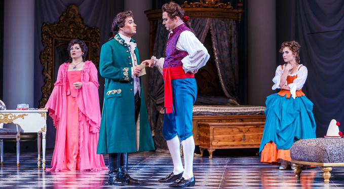 Count Almaviva confronts Figaro about a secret admirer letter he received.