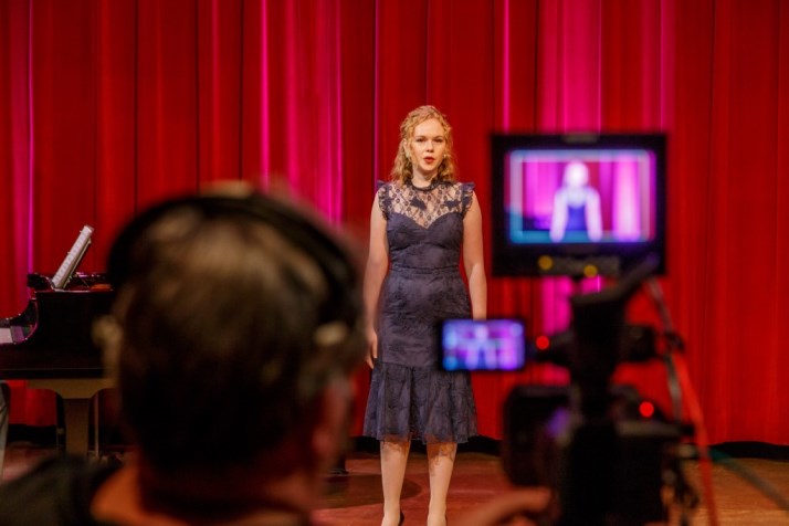 Photo of Madeline Ehlinger performing at a Pittsburgh Opera concert