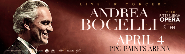 Andrea Bocelli Live in Concert with Pittsburgh Opera, presented by Stifel, April 4, PPG Paints Arena