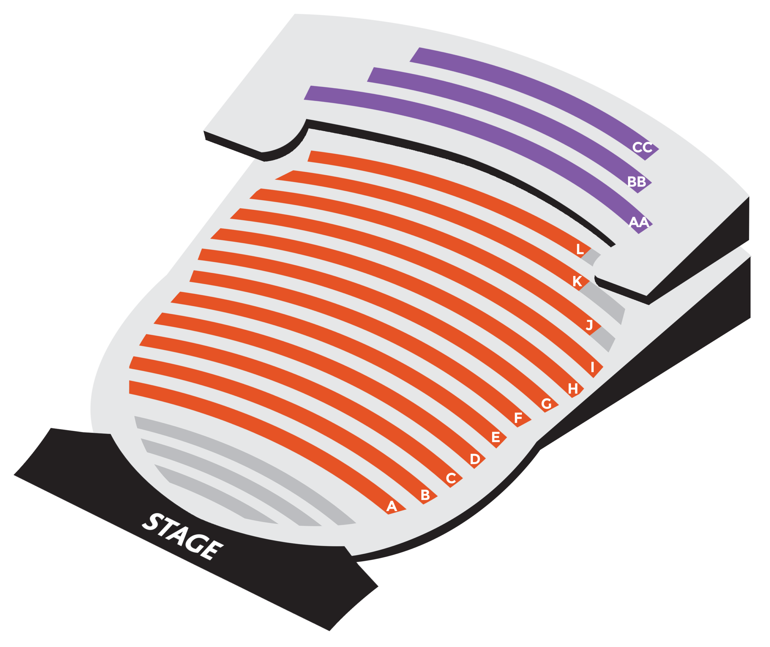 seating chart for the Pittsburgh CAPA Theater