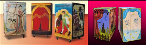 image of some of Pittsburgh Opera's Opera Trunks