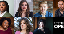 Headshots of the seven 2023-24 Pittsburgh Opera Resident Artists in a grid