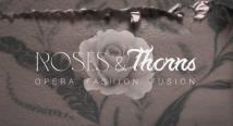 Roses & Thorns: Opera, Fashion, Fusion; a pale rose on sepia