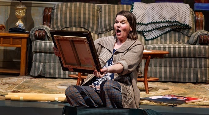Woman With Eyes Closed production photo