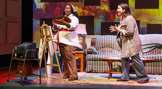 Woman With Eyes Closed production photo