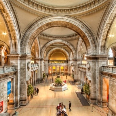 The Great Hall of the Metropolitan Museum of Art with its soaring domed arches